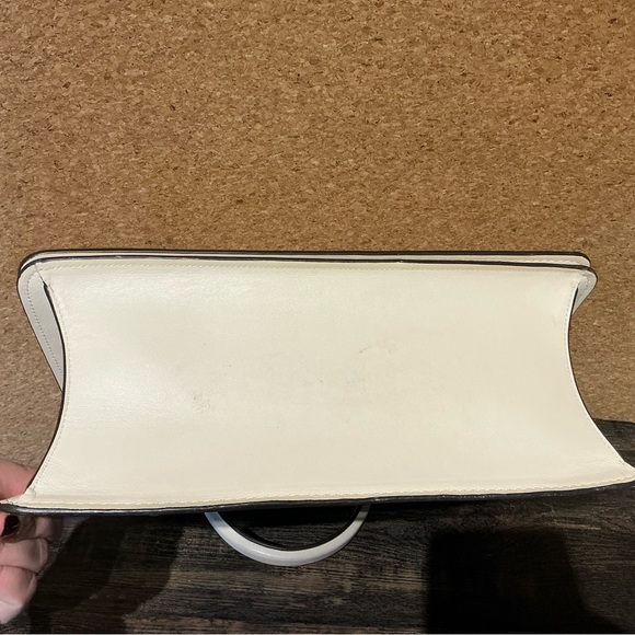 Coach Parker 32 Cream and Tan Croc-Embossed Satchel - Ginny & Georgia Bag - Picture 9 of 10